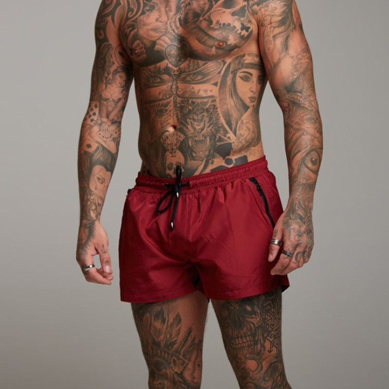 Herr badbyxor med elastisk midja och dragsko-Swimwear for men-Fjallbarn