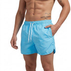 Herr badbyxor med elastisk midja och dragsko-Swimwear for men-Fjallbarn