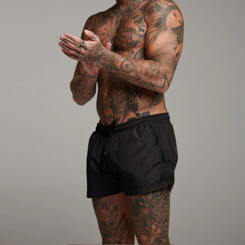 Herr badbyxor med elastisk midja och dragsko-Swimwear for men-Fjallbarn