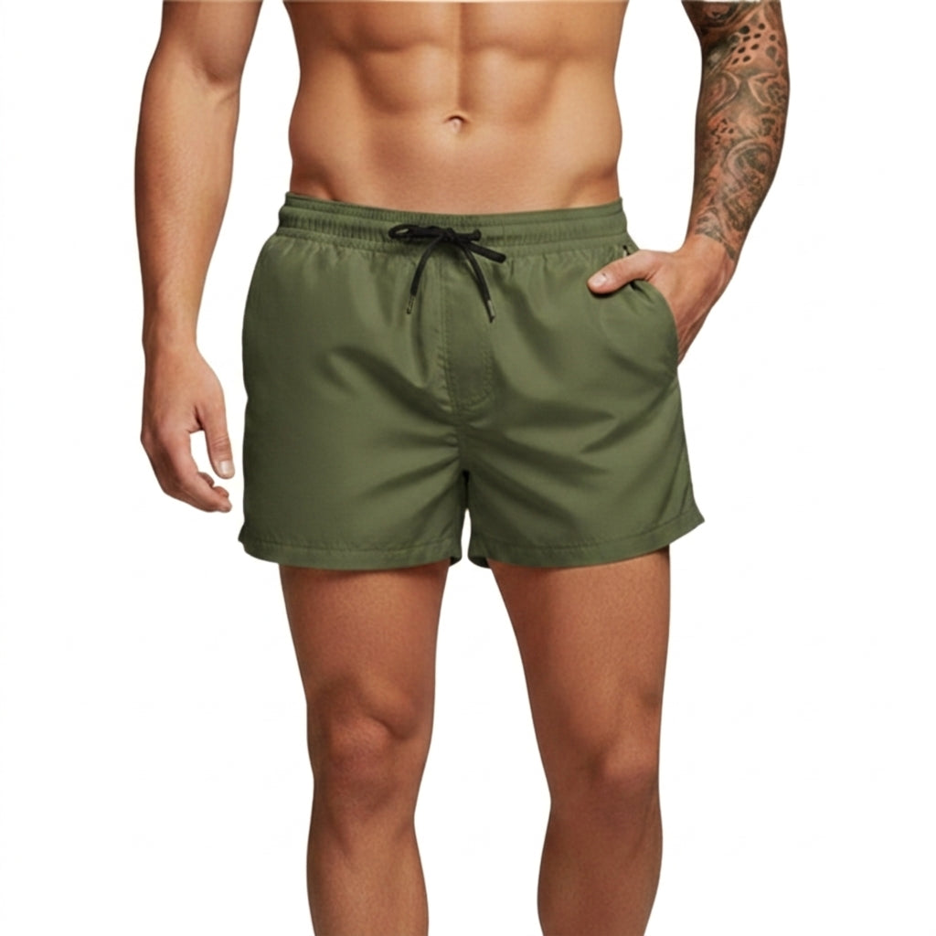Herr badbyxor med elastisk midja och dragsko-Swimwear for men-Fjallbarn
