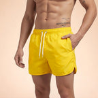 Herr badbyxor med elastisk midja och dragsko-Swimwear for men-Fjallbarn