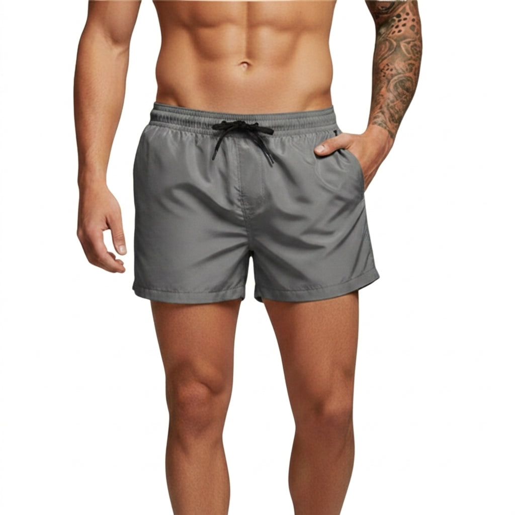 Herr badbyxor med elastisk midja och dragsko-Swimwear for men-Fjallbarn
