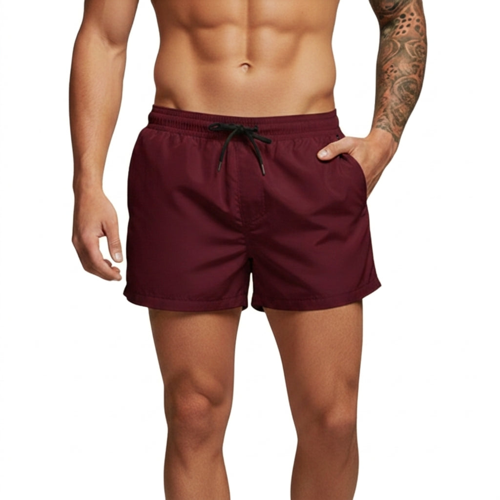 Herr badbyxor med elastisk midja och dragsko-Swimwear for men-Fjallbarn