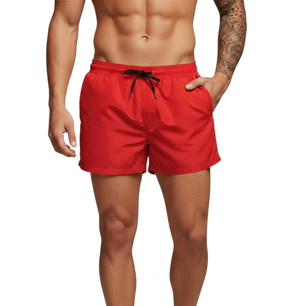 Herr badbyxor med elastisk midja och dragsko-Swimwear for men-Fjallbarn