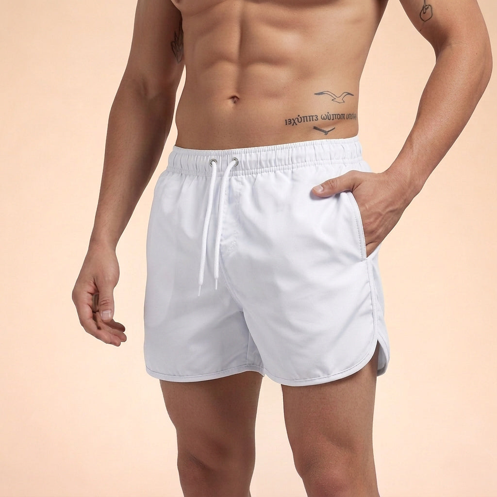 Herr badbyxor med elastisk midja och dragsko-Swimwear for men-Fjallbarn