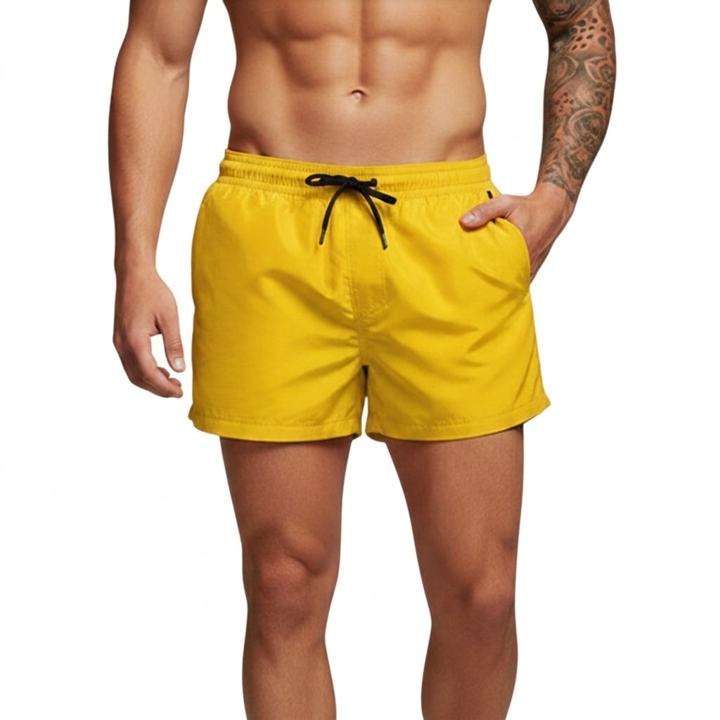 Herr badbyxor med elastisk midja och dragsko-Swimwear for men-Fjallbarn