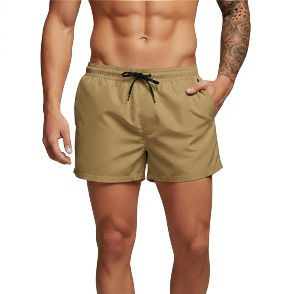 Herr badbyxor med elastisk midja och dragsko-Swimwear for men-Fjallbarn