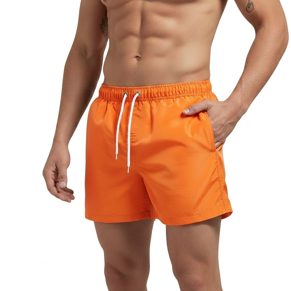 Herr badshorts med elastisk midja och dragsko-Shorts for men-Fjallbarn
