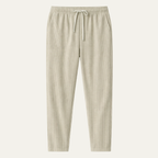 Herr byxor med elastisk midja och dragsko samt rak benform-Pant for Men-Fjallbarn