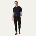 Herr byxor med elastisk midja och dragsko samt rak benform-Pant for Men-Fjallbarn