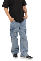 Herr cargodenim med raka ben-Pant for Men-Fjallbarn