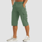 Herr cargoshorts i trekvartslängd med benfickor och dragkedja-Shorts for men-Fjallbarn