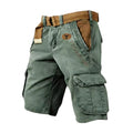 Herr Cargoshorts med bälte och grafiskt tryck-Shorts for men-Fjallbarn