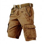 Herr Cargoshorts med bälte och grafiskt tryck-Shorts for men-Fjallbarn