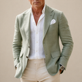 Herr Kavaj med Slag, Enkelknäppning och Fickor med Lock-Blazer for men-Fjallbarn