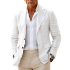 Herr Kavaj med Slag, Enkelknäppning och Fickor med Lock-Blazer for men-Fjallbarn