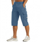 Herr knälånga cargoshorts med sidofickor och benfickor med lock-Shorts for men-Fjallbarn
