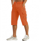 Herr knälånga cargoshorts med sidofickor och benfickor med lock-Shorts for men-Fjallbarn