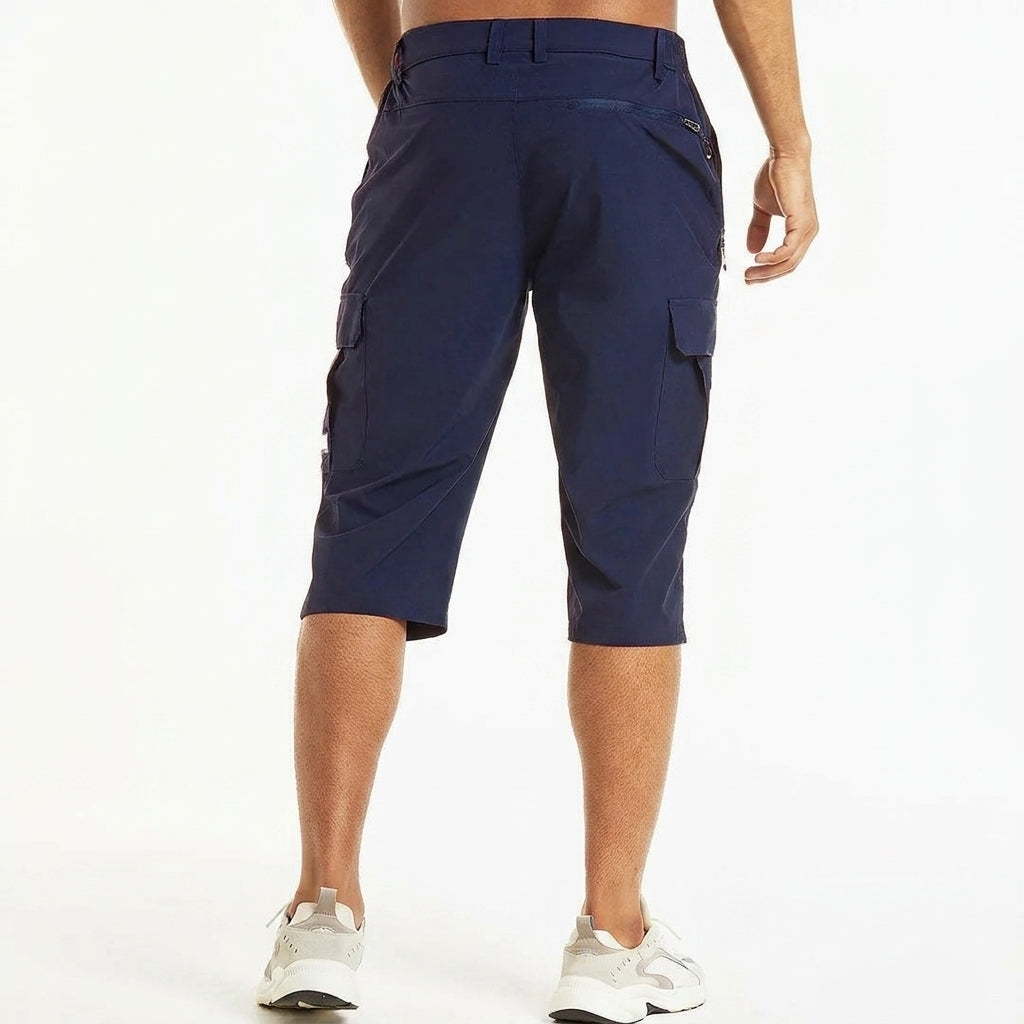 Herr knälånga cargoshorts med sidofickor och benfickor med lock-Shorts for men-Fjallbarn