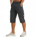 Herr knälånga cargoshorts med sidofickor och benfickor med lock-Shorts for men-Fjallbarn