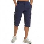 Herr knälånga cargoshorts med sidofickor och benfickor med lock-Shorts for men-Fjallbarn
