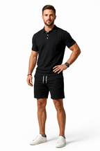 Herr Kortärmad Kavaj och Shorts Set-Sets for Men-Fjallbarn
