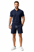Herr Kortärmad Kavaj och Shorts Set-Sets for Men-Fjallbarn