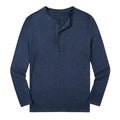 Herr långärmad henleytröja med knappslå-Shirts for men-Fjallbarn