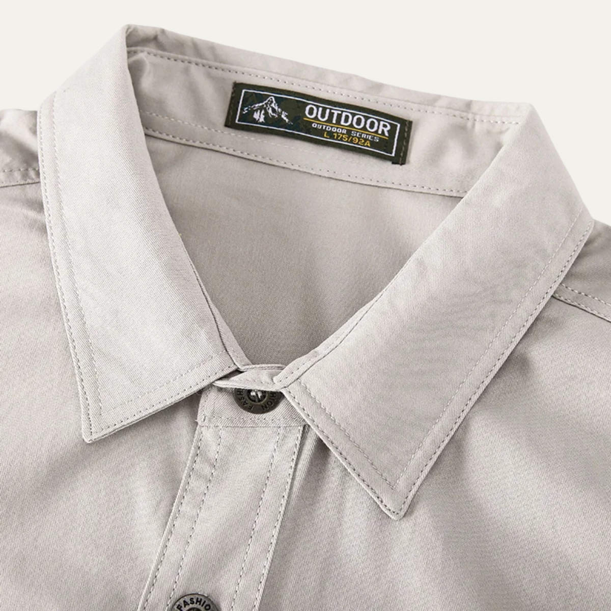 Herr långärmad skjorta med bröstfickor och knappar-Shirts for men-Fjallbarn