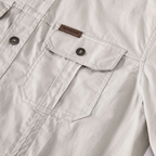 Herr långärmad skjorta med bröstfickor och knappar-Shirts for men-Fjallbarn
