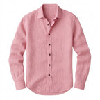 Herr långärmad skjorta med knäppning och spetsig krage-Shirts for men-Fjallbarn