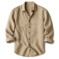 Herr långärmad skjorta med knäppning och spetsig krage-Shirts for men-Fjallbarn