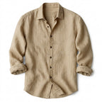 Herr långärmad skjorta med knäppning och spetsig krage-Shirts for men-Fjallbarn