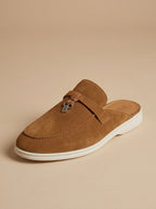 Herr mockasiner med öppen häl och metallbeslag-Footwear for men-Fjallbarn