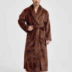 Herr Morgonrock med sjalkrage och knytbälte-Robe for men-Fjallbarn