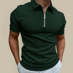 Herr Polotröja med Dragkedja och Korta Ärmar-Tops for men-Fjallbarn
