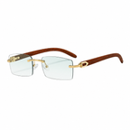 Herr Ramlösa Rektangulära Solglasögon-Glasses for men-Fjallbarn