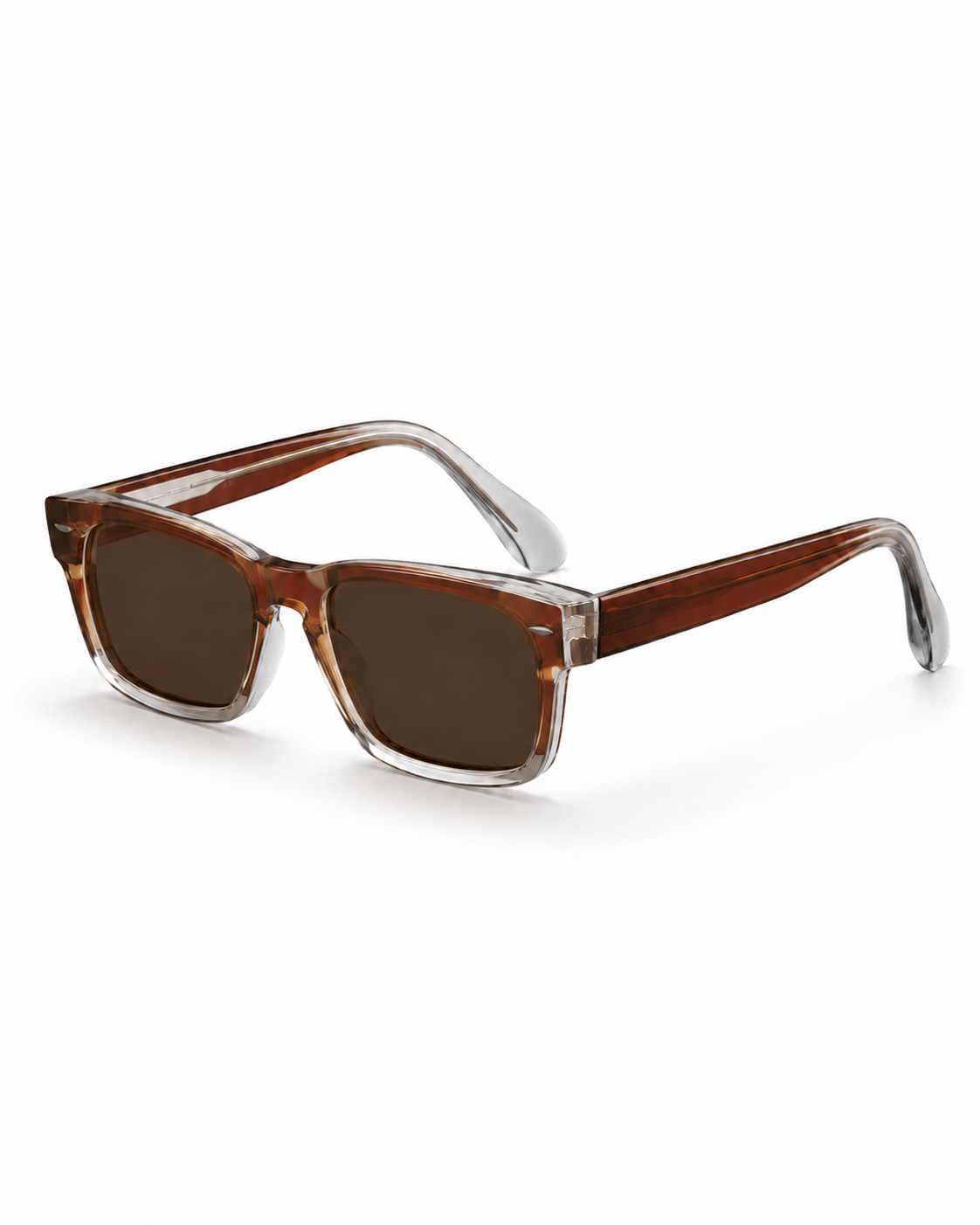 Herr Rektangulära kantlösa solglasögon med raka skalmar-Glasses for men-Fjallbarn