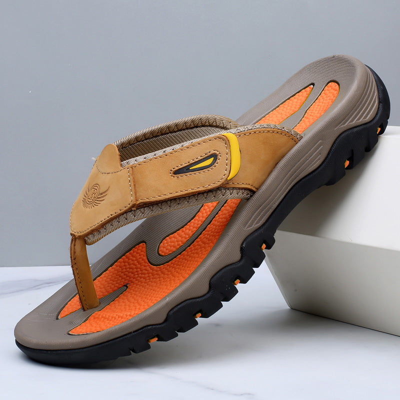 Herr sandaler med tårem och mönstrad sula-Footwear for men-Fjallbarn