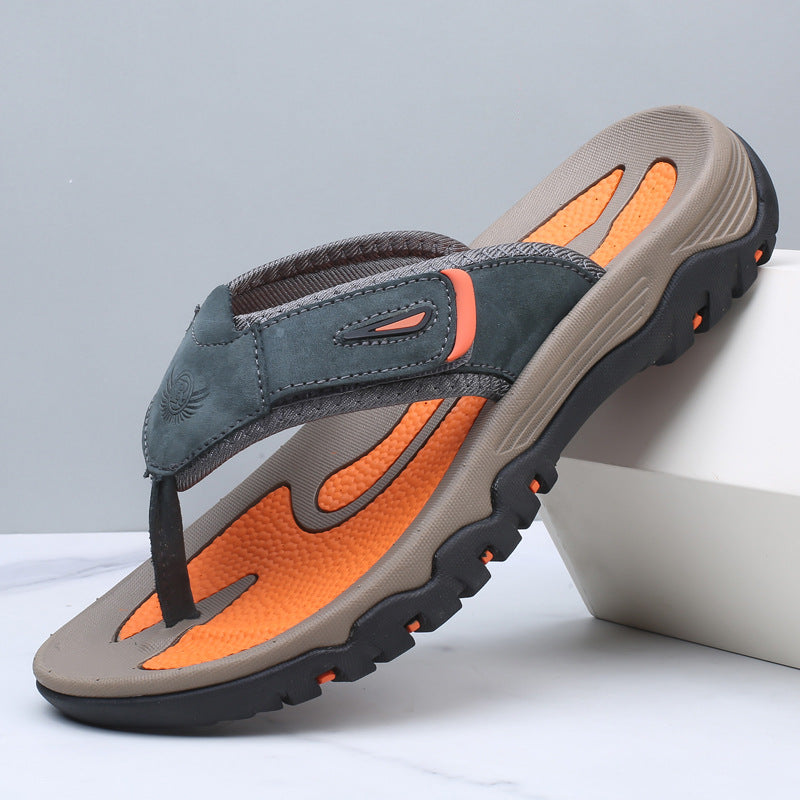 Herr sandaler med tårem och mönstrad sula-Footwear for men-Fjallbarn