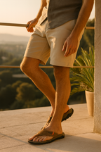 Herr sandaler med tårem och mönstrad sula-Footwear for men-Fjallbarn
