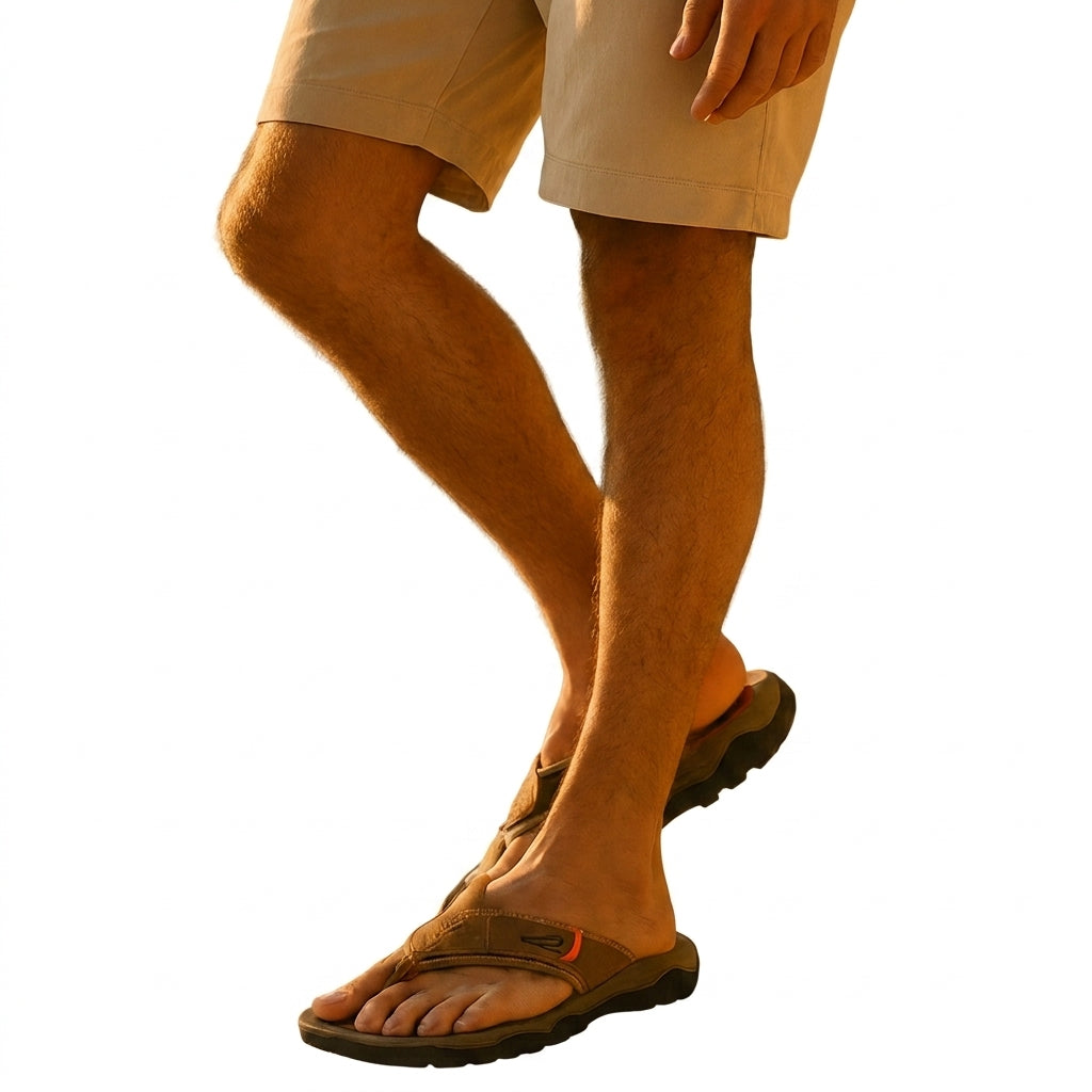 Herr sandaler med tårem och mönstrad sula-Footwear for men-Fjallbarn
