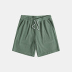 Herr set med kortärmad skjorta och shorts med texturerat rutmönster och dragsko-Sets for Men-Fjallbarn