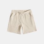 Herr set med kortärmad skjorta och shorts med texturerat rutmönster och dragsko-Sets for Men-Fjallbarn