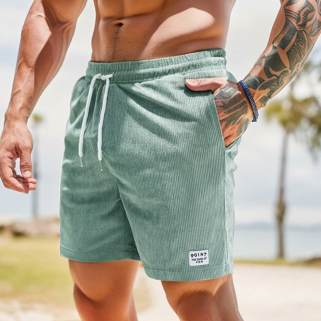 Herr shorts med dragsko och utanpåliggande etikett-Shorts for men-Fjallbarn
