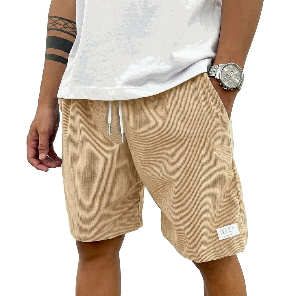 Herr shorts med dragsko och utanpåliggande etikett-Shorts for men-Fjallbarn