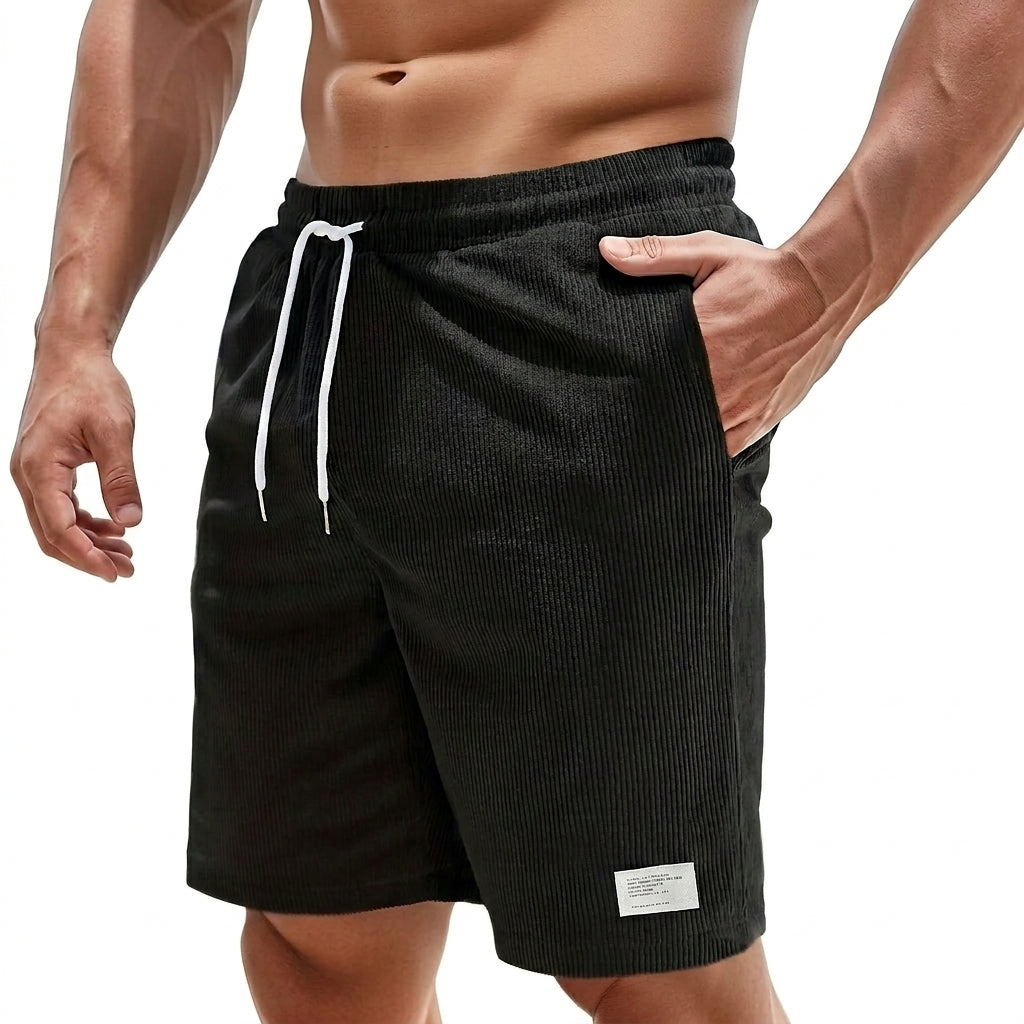 Herr shorts med dragsko och utanpåliggande etikett-Shorts for men-Fjallbarn