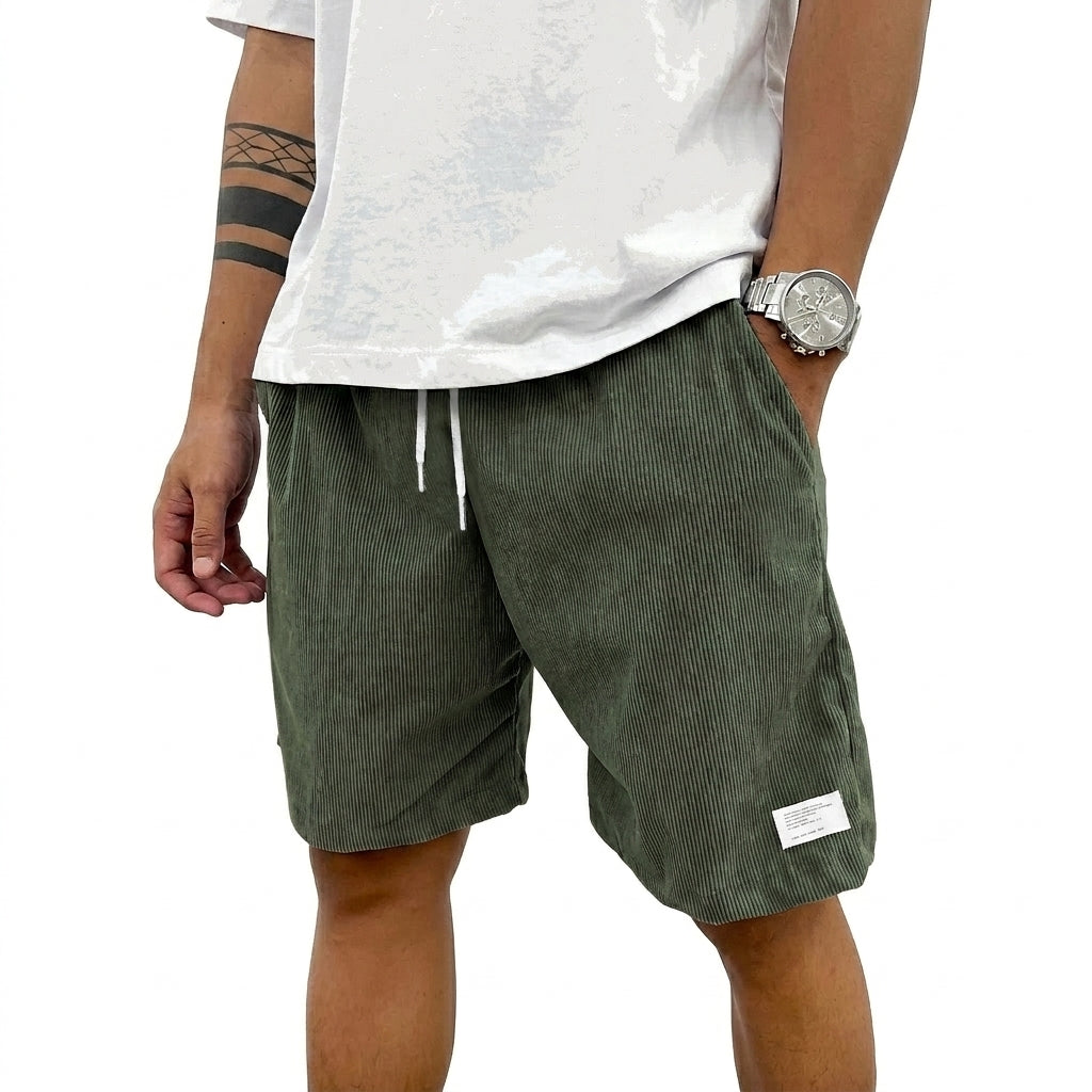 Herr shorts med dragsko och utanpåliggande etikett-Shorts for men-Fjallbarn