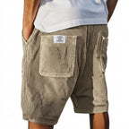 Herr shorts med ribbad yta och utanpåliggande bakfickor-Shorts for men-Fjallbarn
