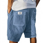 Herr shorts med ribbad yta och utanpåliggande bakfickor-Shorts for men-Fjallbarn